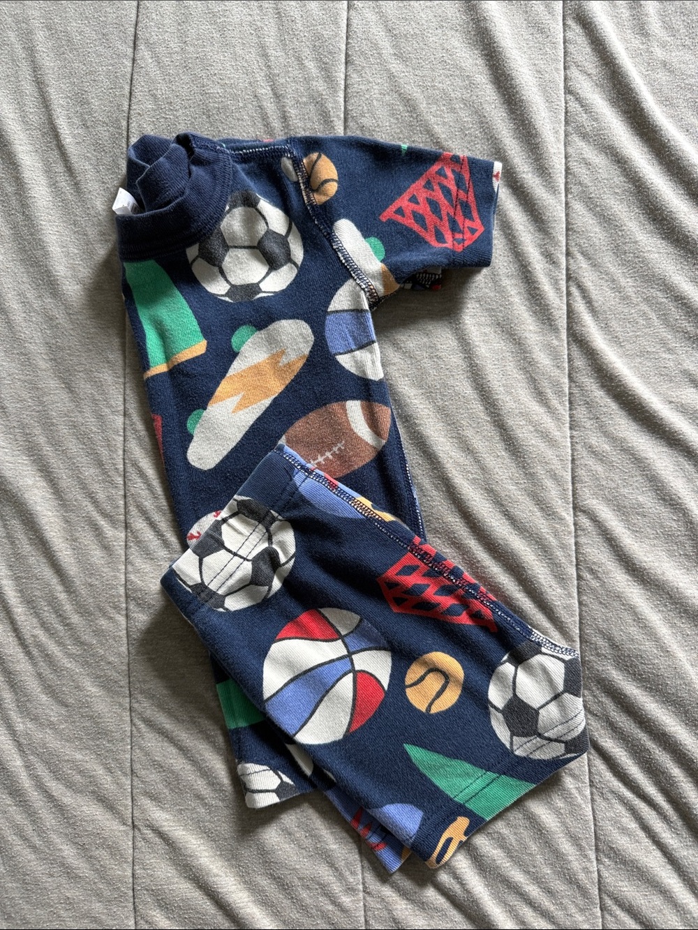 Hanna Andersson Navy Multi Sports Print Pajama Set - Picture 2 of 3